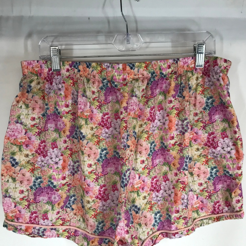 Papinelle Liberty Fabric Floral Pajama Shorts Women's Small Elastic Waist - Picture 5 of 8
